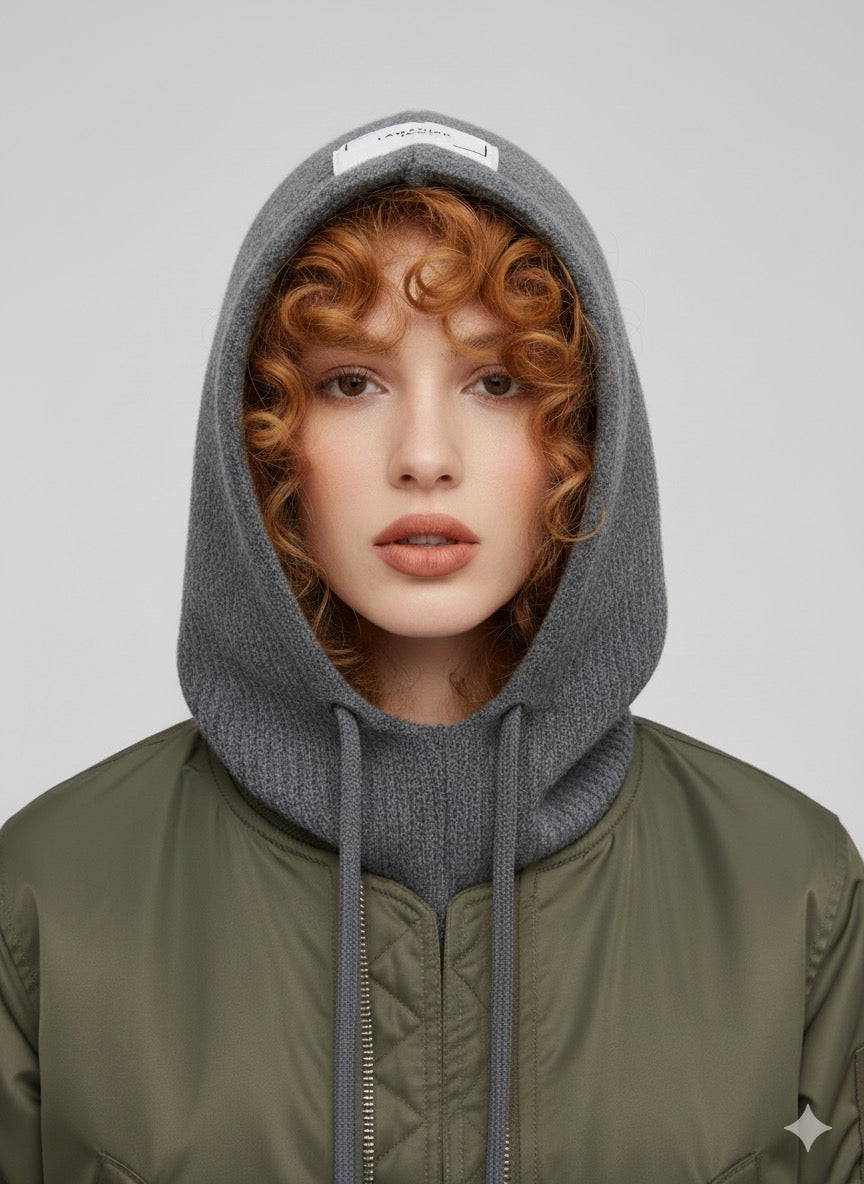 Capuche grise unisexe logo LAMANIAK