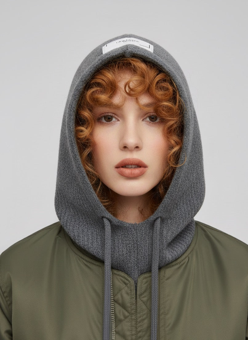 Capuche grise unisexe logo LAMANIAK