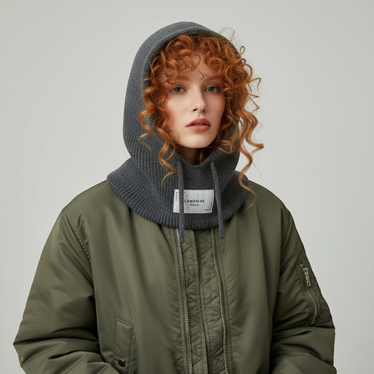 Capuche grise unisexe logo LAMANIAK