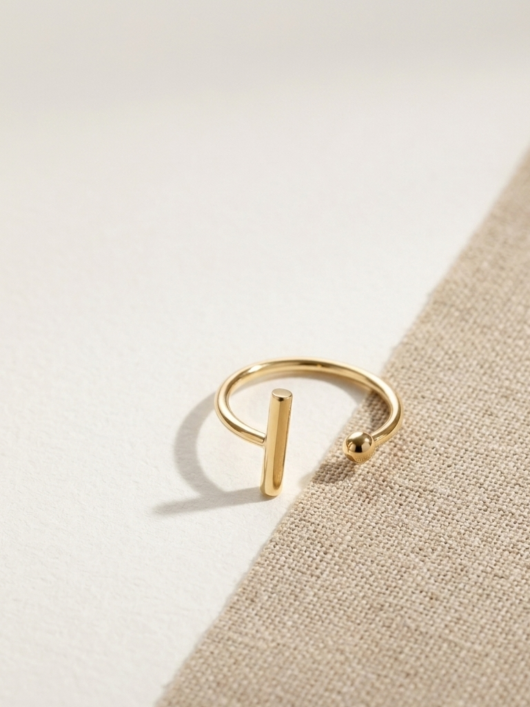 Bague CHEVALERET LAMANIAK Paris – anneau ouvert minimaliste plaqué or 18 carats