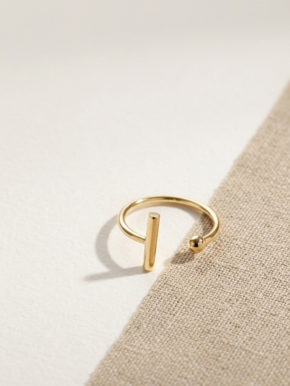 Bague CHEVALERET LAMANIAK Paris – anneau ouvert minimaliste plaqué or 18 carats