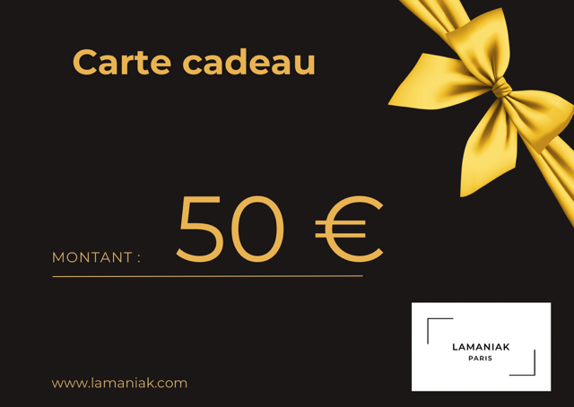 Carte-cadeau LAMANIAK Paris – bijoux minimalistes et accessoires chic