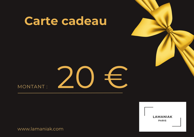 Carte-cadeau LAMANIAK – idée cadeau mode parisienne de 20 à 100 euros"