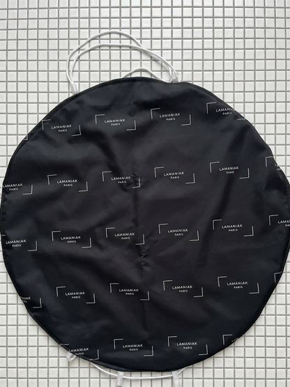 Le sac piscine étanche verso imperméable coton bleu marine et blanc fait main à Paris 